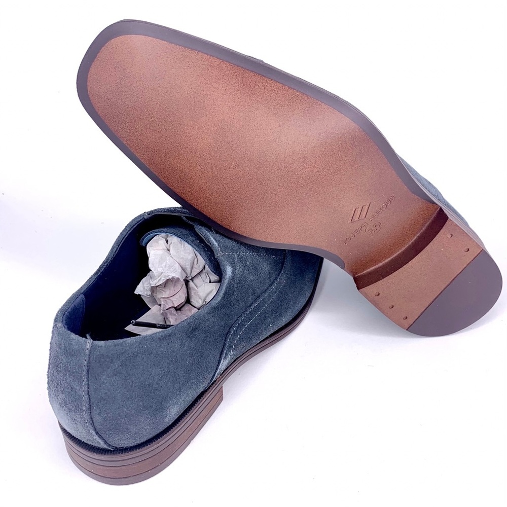 Joseph Abboud Aaron Leather Lace-Up Loafer Gray - Picture 4 of 6